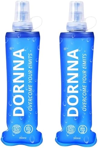 2X1 Soft Flask, Botella de Hidratación BPA FREE para Running, Bolsa de Hidratación Deportiva, Botella de Agua Reutilizable Muy Resistente. (350ML - 2 UDS)