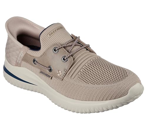 Skechers Men's Slip-ins: Delson 3.0-Roth Loafer, Taupe, 12 Wide