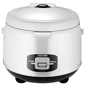 (Refurbished) CUCKOO 3.5 Litre Electric Rice Cooker | 650 Watt | 10 Cups 1.2 Kg Uncooked Rice Capacity Serves 2-10 People | Nonstick Pot Keep Warm Function |Trusted Korean Brand | CR-1055 White & Black