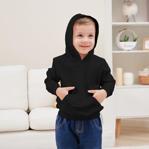 Baby Kids Boy Girl Solid Casual Pocket Hoodie Sweatershirt Long Sleeve Pullover Tops 1-6T4