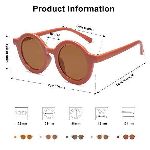 Image of SOJOS Cute Round Polarized Sunglasses for Kids Girls Boys UV400 Protection De Sol Gafas Beach Holiday
