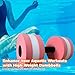 kowaku Aquatic Dumbbell Bar Aquatic Barbell Water Sports Pool Fitness Aquatic Weights Lightweight Men Women EVA Water Dumbbells, Pink
