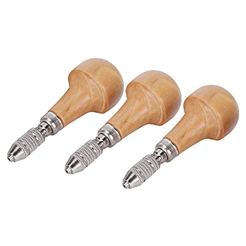 Yctze 3-Piece Pin Vise Graver Type Chuck Set, SingleEnd Lock Nozzle for Gold Jewelry Making, Wood Beading, and Micro Engraving Tool