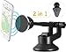 Safergo 2-in-1 Magnetic Long Arm Car Phone Mount with Gel Suction Cup for Windshield/Air Vent/Dashboard(Free Sticky Pad Offerd)