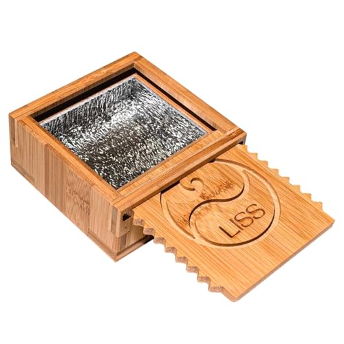 Living in Sunshine Surf Wax Box Insulated, Bamboo Holder with Insulated Interior, Wax Comb and...