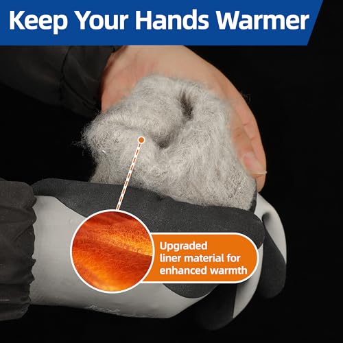 Image of Schwer 12 Pairs Waterproof Winter Work Gloves Latex Coated, CR3305, M