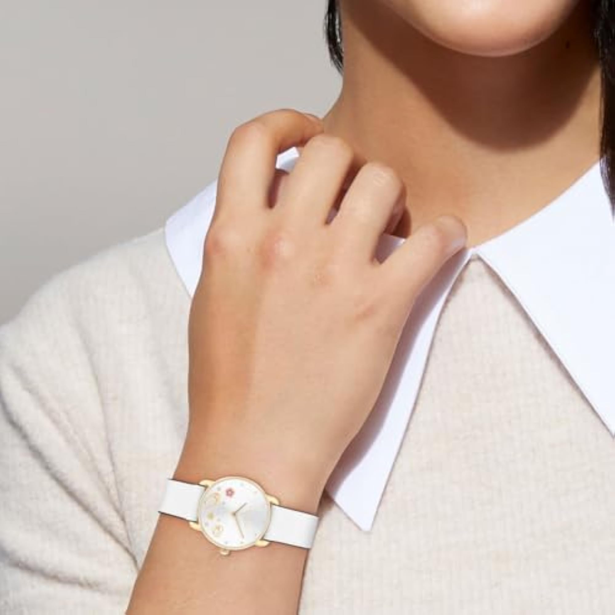 Women's Elliot Qtz Basic Silver White Round Dial Watch