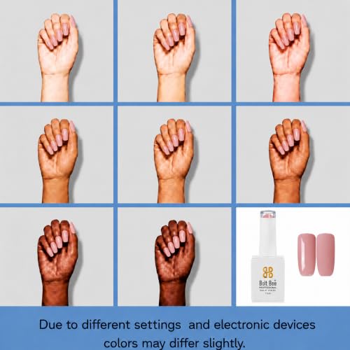 Image of BOLT BEE 15ML Gel Nail Polish 1Pc Clear Pink Glitter Nail Polish Soak Off UV LED Nail Gel Polish Nail Art Starter Manicure Salon DIY at Home, 0.5 OZ (1) (119)