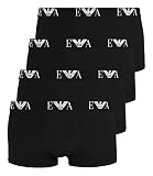 Emporio Armani Herren Boxershorts 111210-CC715 4er Pack, Farbe:Schwarz, Menge:4er Pack (2X 2er), Wäschegröße:L, Artikel:-07320 Black