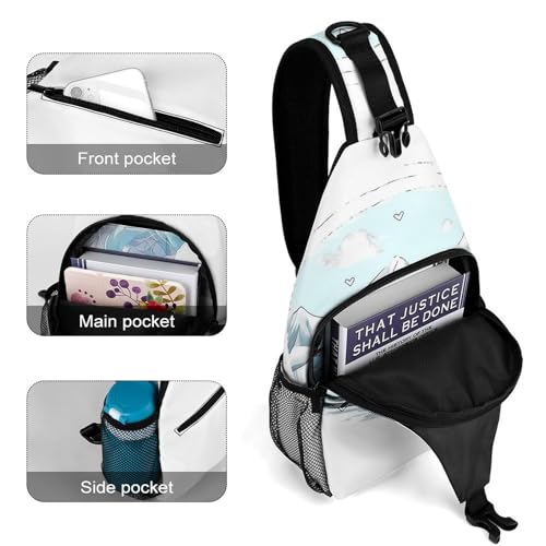 Mochila Deportiva Tipo Sling Bag Blanca miniatura 4