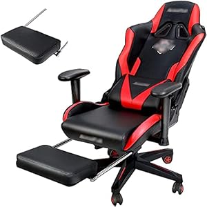 Verstelbare armstoel PC-stoel Gaming, Ergonomische stoel, Gaming stoel, Verstelbare Boss stoel, Home Office Computer Stoel, Verstelbare Swivel stoel, All-Steel Frame, met voetsteun