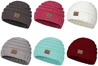 Zando Baby Winter Hats Kids Cable Knit Caps Cozy Warm Cute Infant Toddler