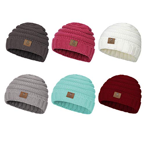 Zando Baby Winter Hats Kids Cable Knit Caps Cozy Warm Cute Infant Toddler