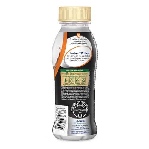 Bebida Láctea Nutren Protein 15g de proteínas Chocolate 260ml - 24 unidades