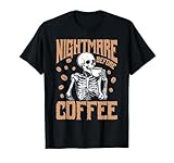 Photo Gallery divertente caffè halloween skeleton nightmare before coffee maglietta Photo Gallery divertente caffè halloween skeleton nightmare before coffee maglietta