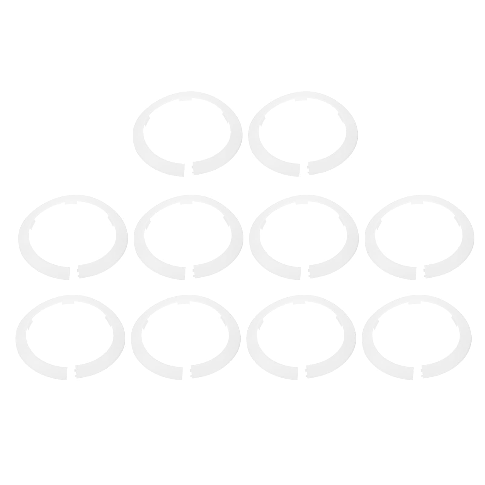 sourcing map 10pcs Flange Pipe Cover Decoration 6.3" (160mm) Plastic Clip-on Wall Hole Cover Under Sink Pipe Radiator Escutcheon Collar for Bathroom Kitchen Toilet, White