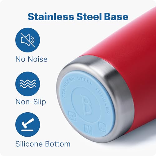 Image of 20 oz Insulated Tumbler with Handle Stainless Steel Travel Coffee Mug with Lid and Straw, Double Wall Tumbler Cups for Women and Men, BPA Free (Canyon Red)