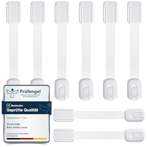 ECHOCUBE Cerraduras de Seguridad para Niños, 8 Piezas Cierre Seguridad Cajones Bebe con Adhesivo 3M, Bloqueo de Seguridad Bebés para Armarios, Cajones, Refrigeradores No Necesita Taladrar (Blanco) | Ya disponible en tu tienda friki favorita! En mundofriki.es! ECHOCUBE Cerraduras de Seguridad para Niños, 8 Piezas Cierre Seguridad Cajones Bebe con Adhesivo 3M, Bloqueo de Seguridad Bebés para Armarios, Cajones, Refrigeradores No Necesita Taladrar (Blanco) | Ya disponible en tu tienda friki favorita! En mundofriki.es!