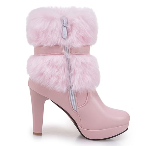 Bottines de Noël chaudes à talon plateforme contre le froid