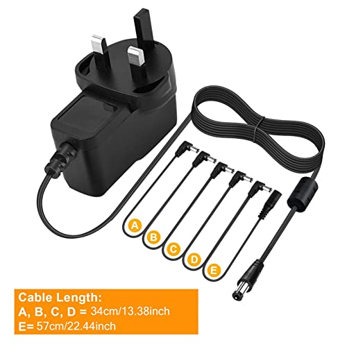 LANZHI Bloc d’alimentation pour pédale de guitare – Pointe 9 V – Câble Daisy Chain négatif à 5 voies – Idéal pour les… - Les Beatles, Paul McCartney, John Lennon, RIngo Starr, George Harrison LANZHI Bloc d'alimentation pour pédale de guitare - Pointe 9 V - Câble Daisy Chain négatif à 5 voies - Idéal pour les… – Image 8