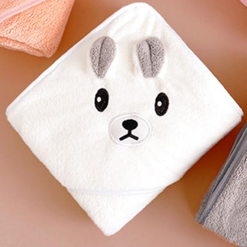 Toallas con capucha para bebés que secan rápido sin irritar la piel pack de 2 7