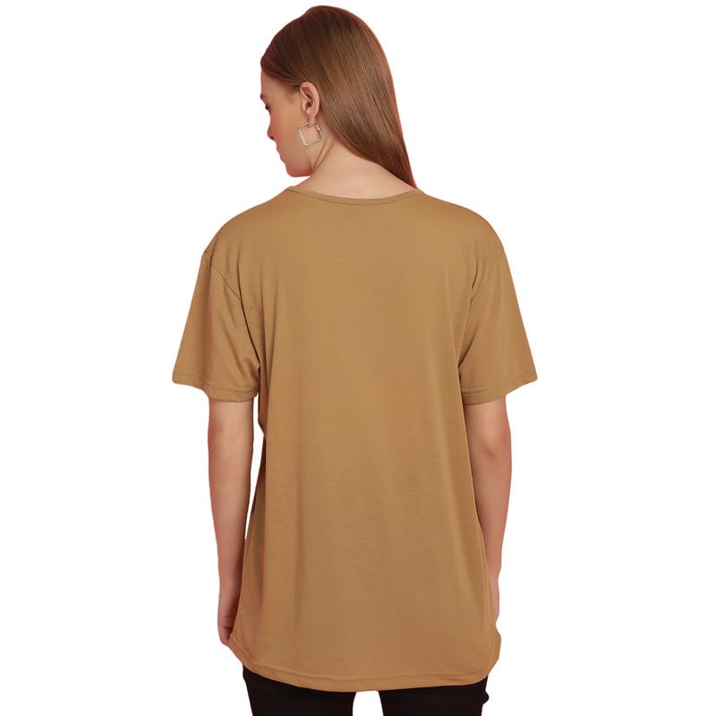 Image of Round Neck Cotton Printed Women Regular Fit Tshirt-P1950