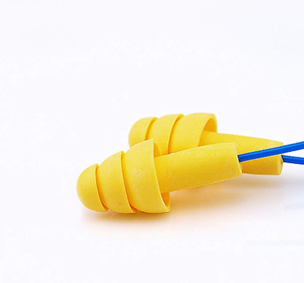 Ear Plugs, Earplug Swimming Otitis Media Waterproof Earplugs with Rope Shampoo Bath Sound Insulation Noise Reduction Mute Earplugs，100 Pairs