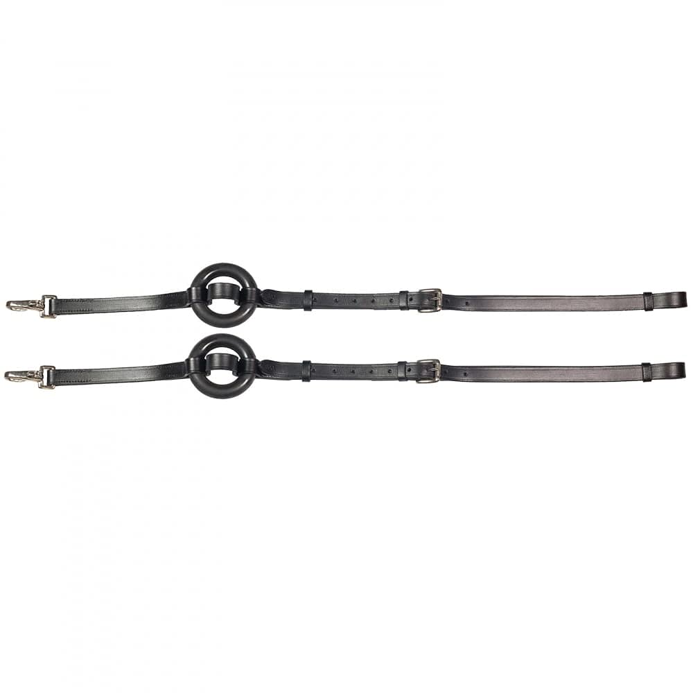 HORZE Lederausbinder mit Gumminoppen, Schwarz, F