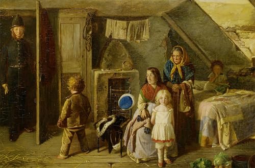 Décoration de bureau élégante avec la toile L'Enfant volé 60x90cm