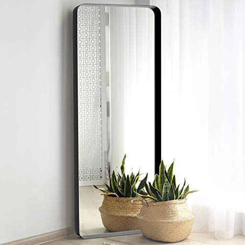 Upland Oaks Large Full Length Mirror & Medium Bathroom Mirror (Black, Recessed) #TOP1