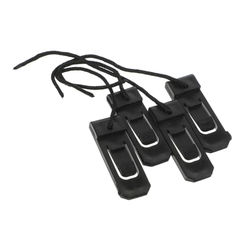 Totority 4Pcs Snap Type Split Surfboard Fin Clips Durable Paddle Board Accessory for Increased Stability Direction Compatible with Inflatable Surfboards Black