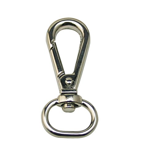 Generic Metal Color Silvery Lobster Clasps 0.65 Inches Inside Diameter Oval Swivel Trigger Clips Hooks for Purse Bag Straps Pack of 15