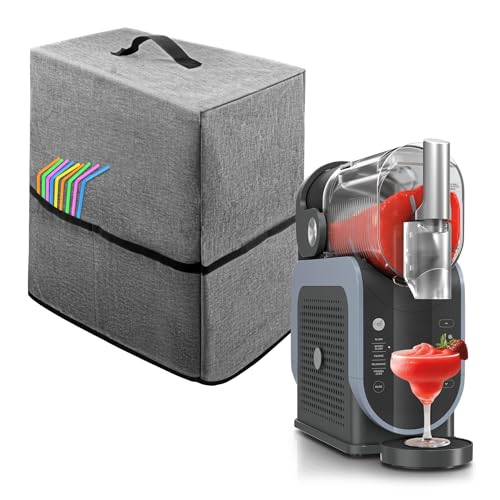 Image of Slushie Machine Dust Cover, Heat-Resistant Waterproof Dust-Proof 300D Nylon Material Protective Cover, Compatible with Ninja Slushie Machine FS301C /FS301 /FS300 /FS299, etc., 15.74''W*16.92''H*7.87''L