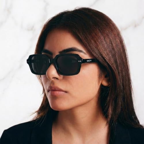 Image of Salty Alpha Lightweight Square Sunglasses For Men stylish | Carry Pouch Included | UV Protection Fashion Goggles for Women Durable | Gift for Man & Woman