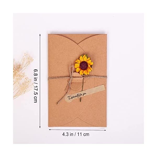 10 Tarjeta Kraft Felicitacion Cumpleaños Bebe Regalo Sobres Navidad Boda - Imagen 8