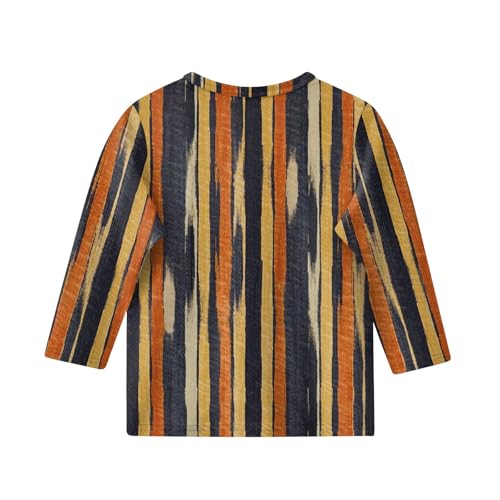 Clothes for Teen Girls 3/4 Length Sleeve Round Neck Shirts Graphic Blouses Fall Winter Pullover Cute Oversized Tops2