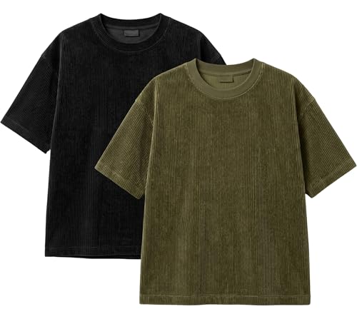 Image of RodZen Oversized Fit Half Sleeves Round Neck Textured Polycotton T-Shirt for Women /Girls (Pack of 2)