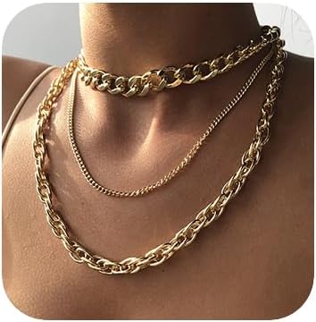 cuban chain thick gold chain choker necklace