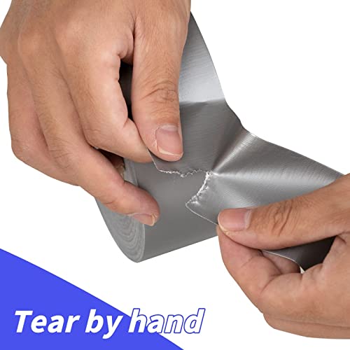 Image of Oleitodh Silver Heavy Duty Duct Tape Bulk 24 Pack -2 inch 60 Yards Each,Strong No Residue, All-Weather, Tear by Hand, Waterproof Gray Tape for Indoor Outdoor Use,Multi Purpose Home Repair