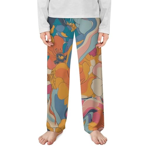 Retro 70s Colorful FloralChildren's Casual Pajamas130CM