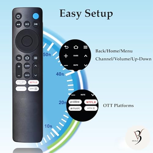 Image of Compatible with Mi Redmi Fire Tv Remote for L32R8-FVIN L43R8-FVIN Model Suitable for F Series 32 43 50 55 Inch Television Non Voice Command Remote Control (Redmi Fire TV Non Voice)
