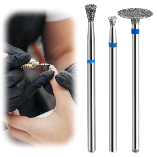 3Pack Professional Cuticle Drill Bits For Nails, Tungsten Steel Cuticle Bits for Nail Drill, Cuticles Removal Tools for Cuticles Dead Skin, Electric Manicure Accessories