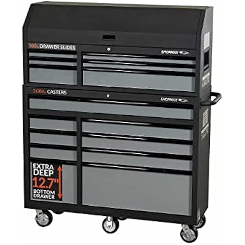 52 in. 15-Drawer Tool Chest and Rolling Cabinet Combo