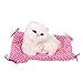 Asixx Kitten Plush Toy, 1Pcs Super Cute Mini Simulación Sonando Sentado Gatitos Gatos Peluches Muñeca decoración de Oficina Gato Peluches(Blanco)