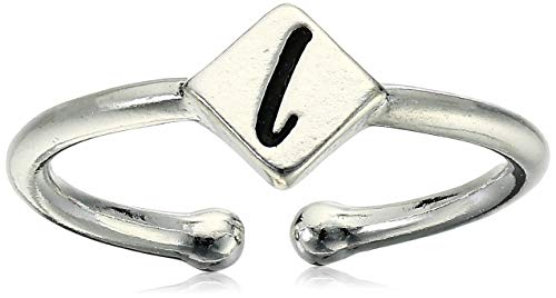 Alex and Ani Women s Initial L Adjustable Ring, Sterling Silver