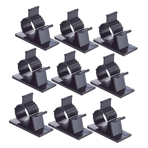Vaguelly 100pcs Clips Adhesivos para Cables Organizador Bajo Escritorio Soporte para Cable miniatura 1