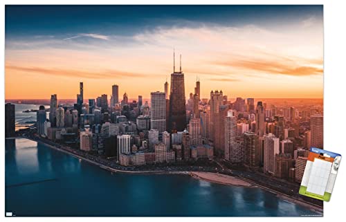 Affiche Chicago Illinois idée cadeau déco pour passionné de voyage