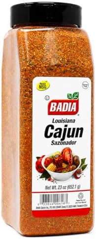 Badia Louisiana Cajun Seasoning Blend powder. Large container 23 oz