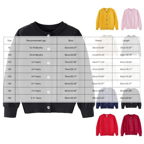 Girls Baggy Warm Knit Cardigan Sweater Fall Fashion Oversized Long Sleeve Crewneck Button Down Front Outwear for Kids2
