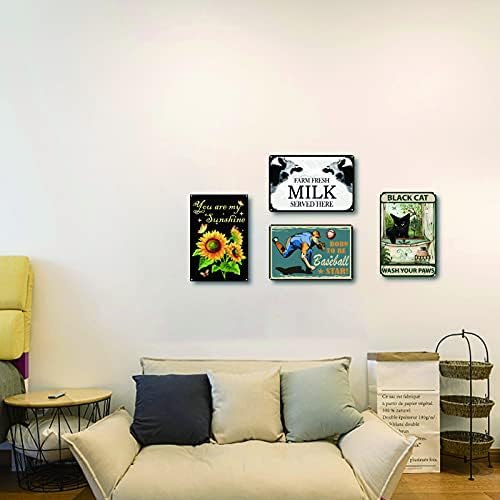 CREATCABIN You Are My Sunshine Tin Signs Vintage Metal Wall Decor Decoration Art Mural Hanging Iron Painting for Home Garden Bar Pub Kitchen Living Room Office Garage Poster Plaque 8 x 12inch